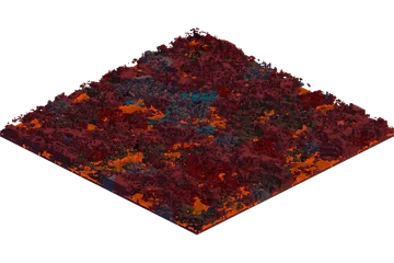 Der ganze Nether als ein isometrischer Block